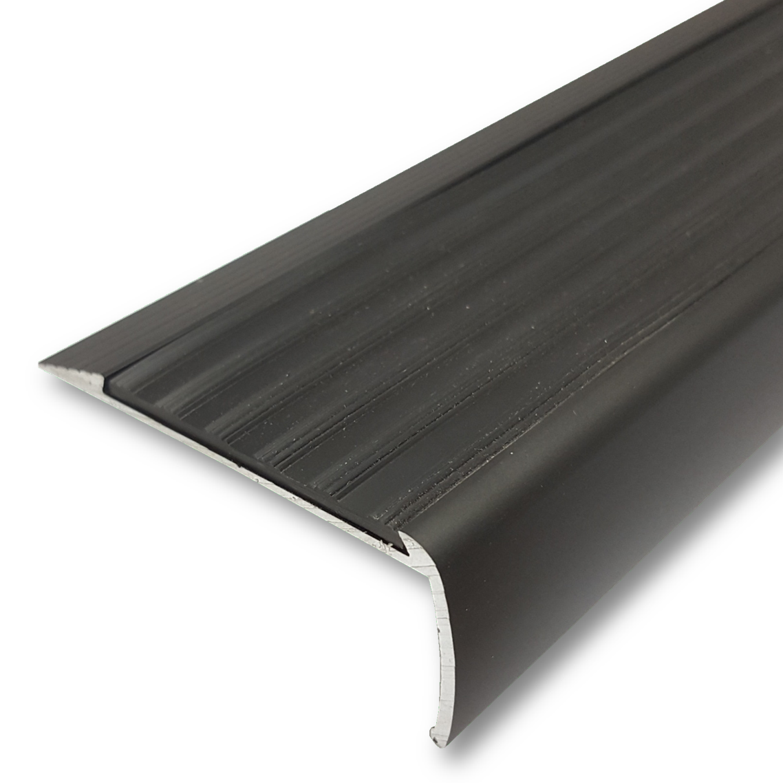 Series 4L Aluminium Stair Nosing - Solid Santoprene Insert