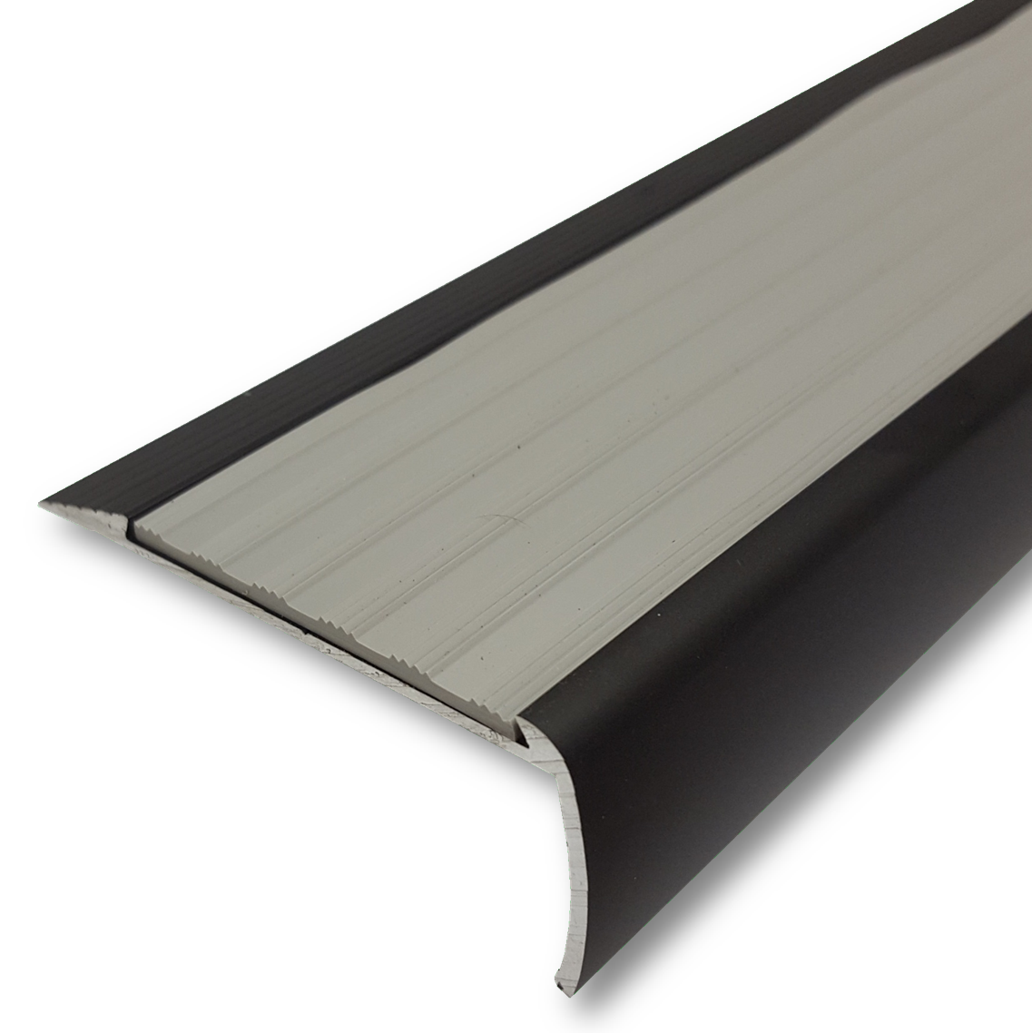 Series 4L Aluminium Stair Nosing - Solid Santoprene Insert