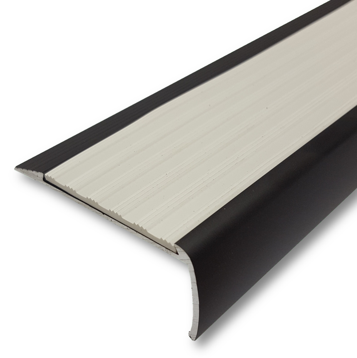 Series 4L Aluminium Stair Nosing - Solid Santoprene Insert