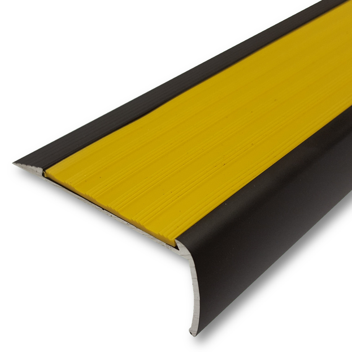 Series 4L Aluminium Stair Nosing - Solid Santoprene Insert