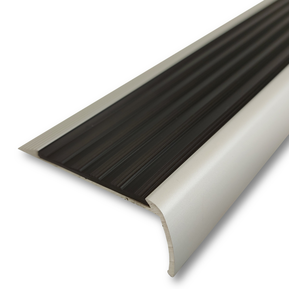 Series 4L Aluminium Stair Nosing - Solid Santoprene Insert