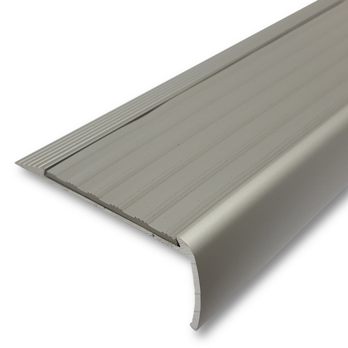 Series 4L Aluminium Stair Nosing - Solid Santoprene Insert