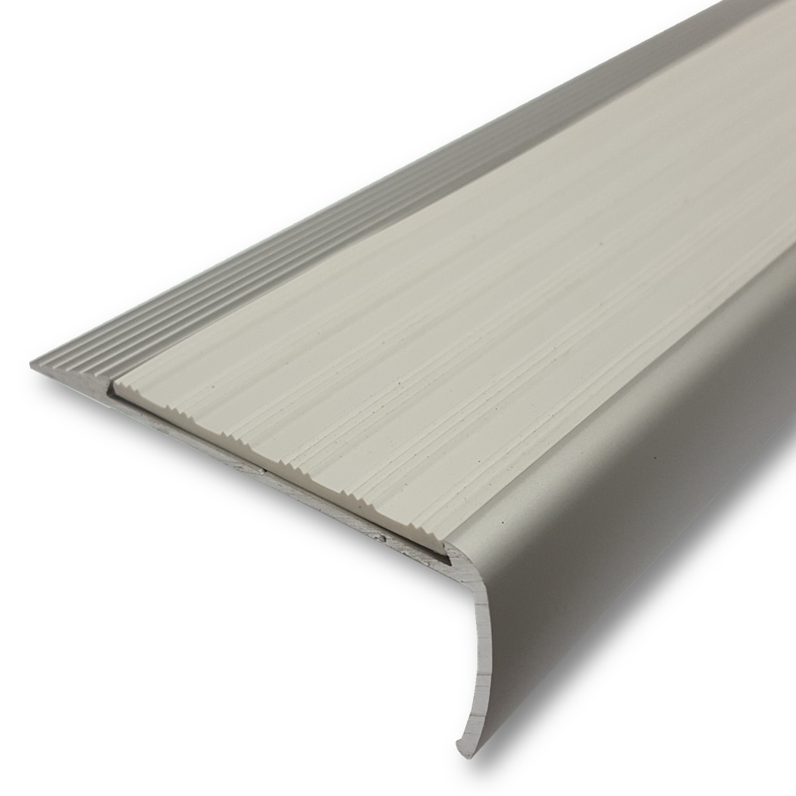 Series 4L Aluminium Stair Nosing - Solid Santoprene Insert