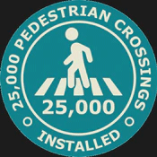 25,000 Pedestrian Crossings Laid